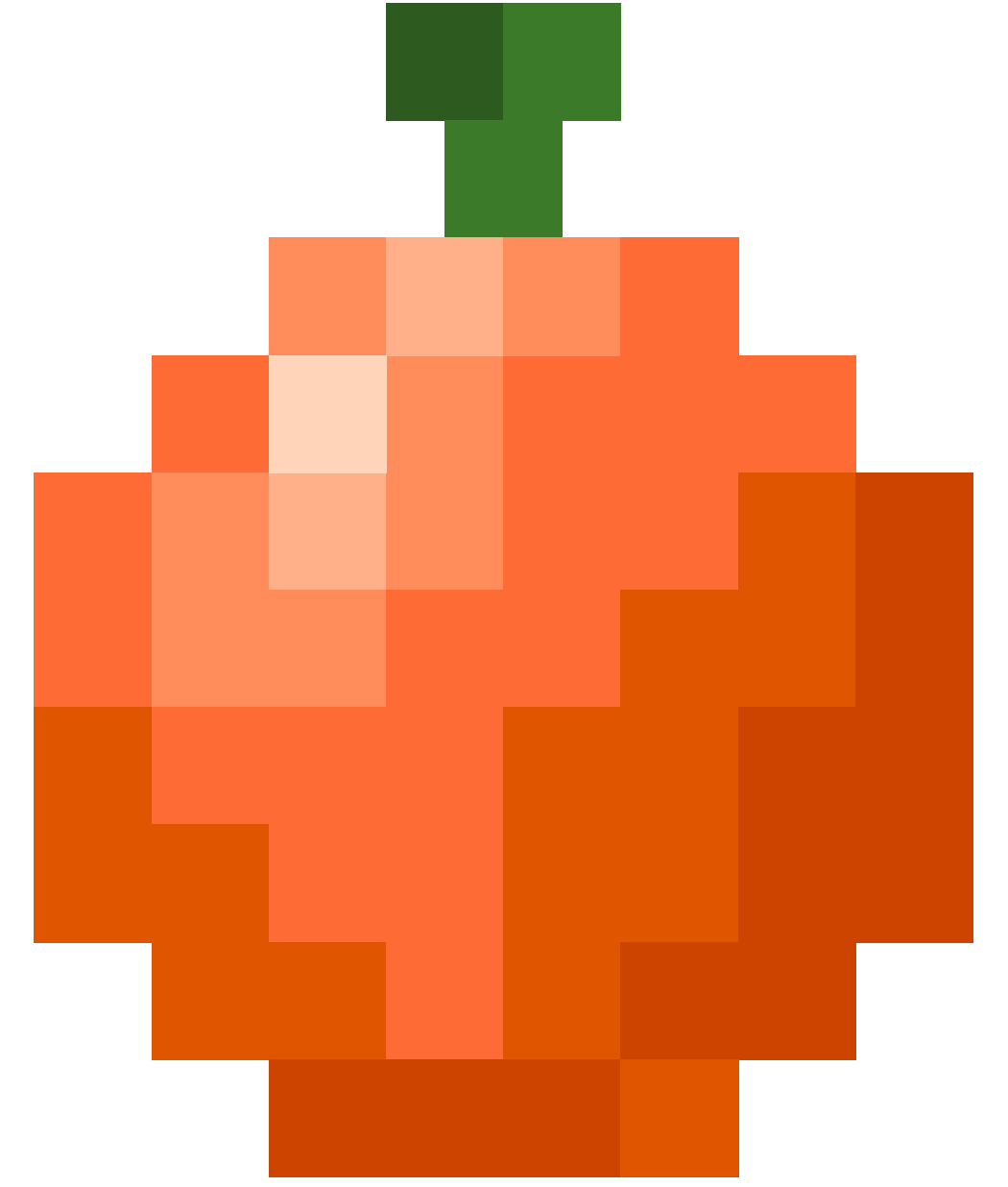 Vera — pixel art orange logo